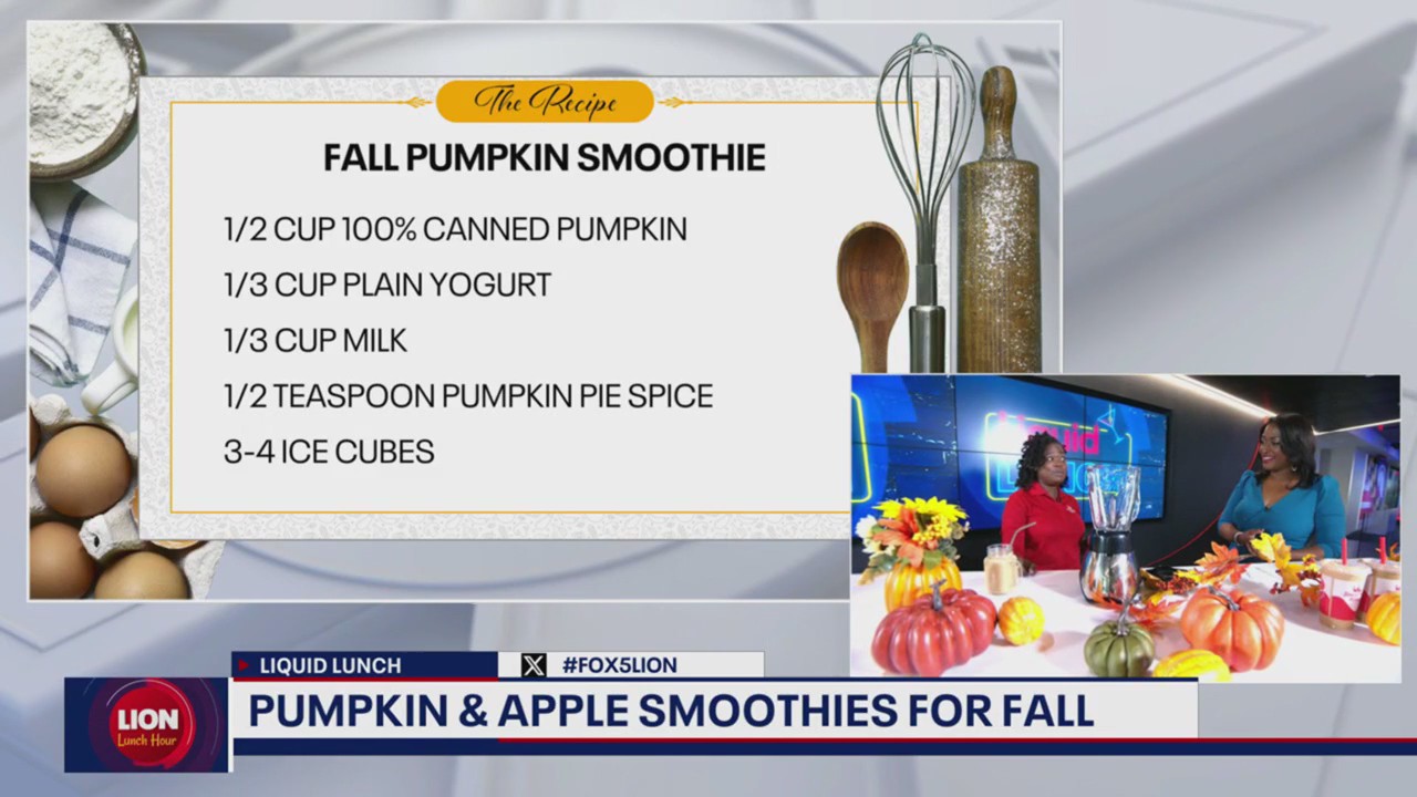 Pumpkin and apple smoothies perfect for the fall