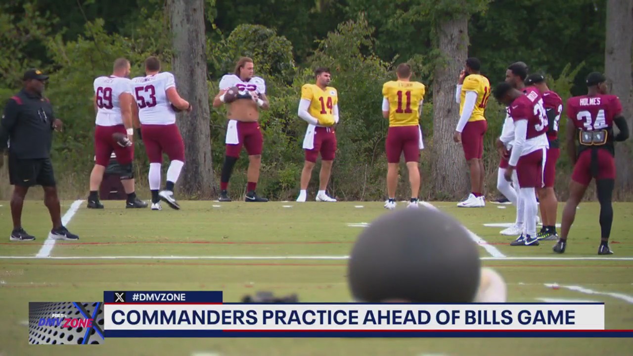Behind the scenes at Commanders practice