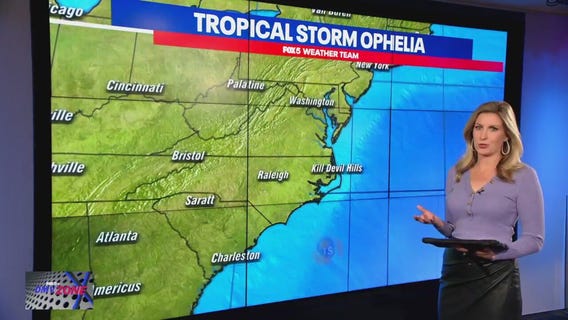 Tropical Storm Ophelia bringing wet, windy weekend to DC region
