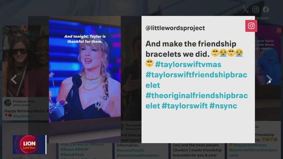Taylor Swift's friendship bracelets on full display at Dunkin'