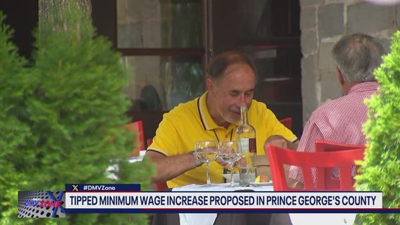Tipped minimum wage increase proposed in Prince George's County
