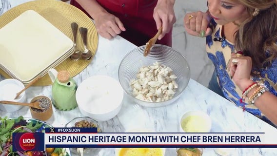 Making crab cakes with Chef Bren Herrera as we celebrate Hispanic Heritage Month