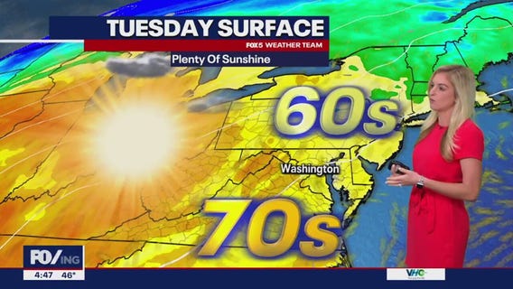 FOX 5 Weather forecast for Tuesday, October 24