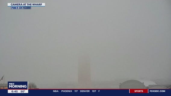 Dense fog, rain for much of DC region Wednesday