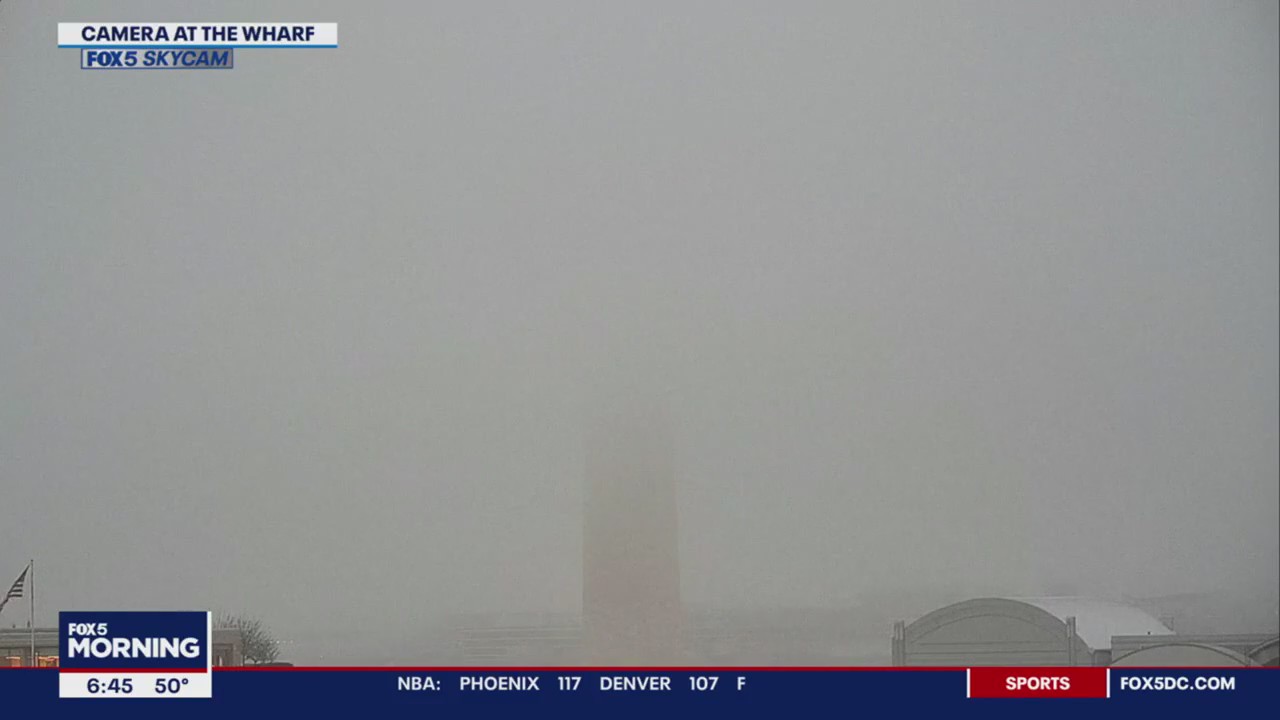 Dense fog, rain for much of DC region Wednesday