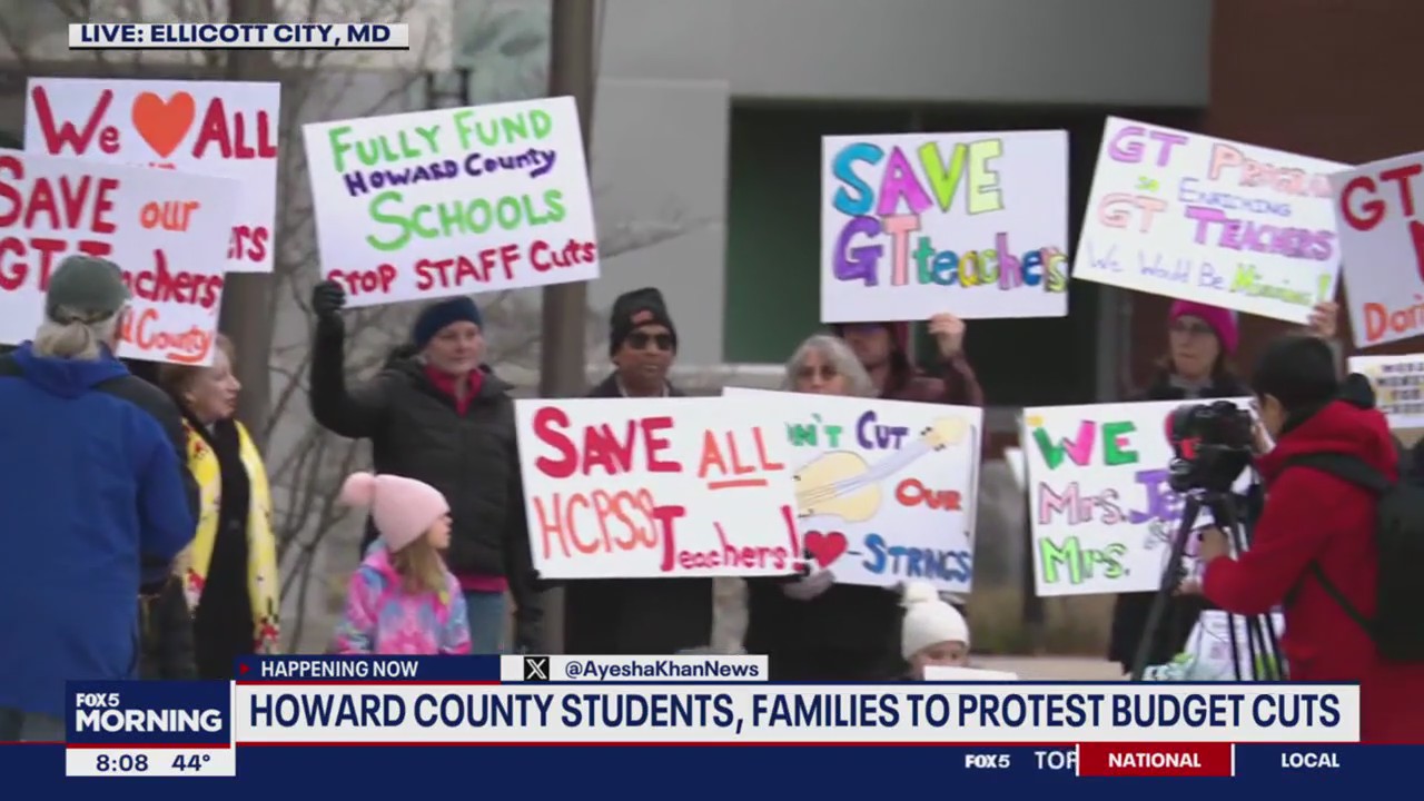 Howard County students and parents protest budget cuts | FOX 5 DC