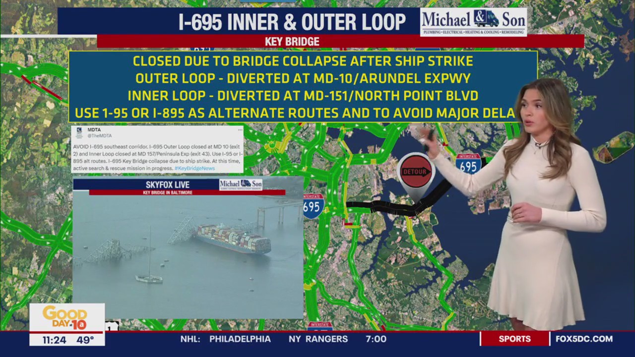 Roads closed due to Baltimore bridge collapse | FOX 5 DC