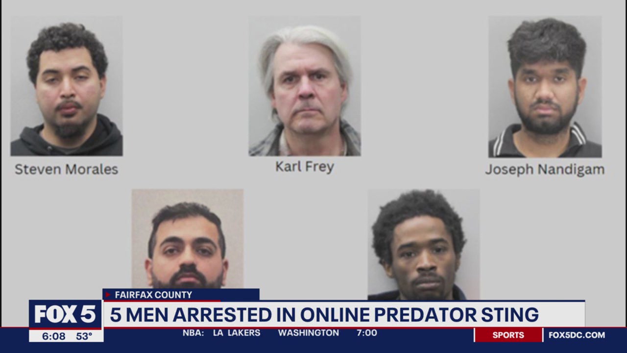 2 men from Maryland, 3 from Virginia arrested in online predator sting ...
