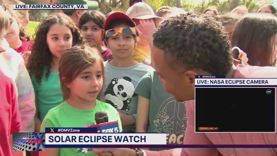 Solar eclipse watch at Colvin Run Elementary School in Fairfax County