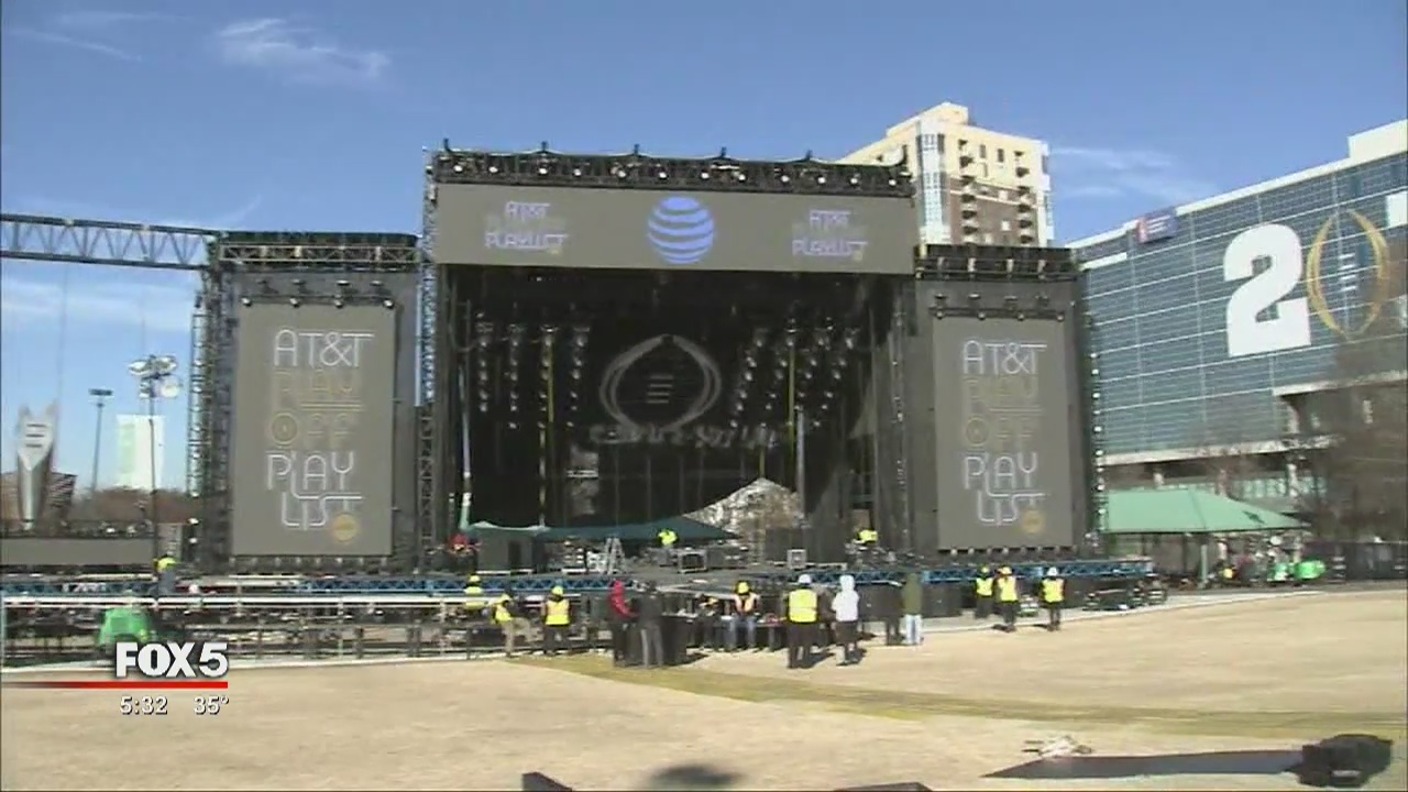 Preparation begin downtown for big game