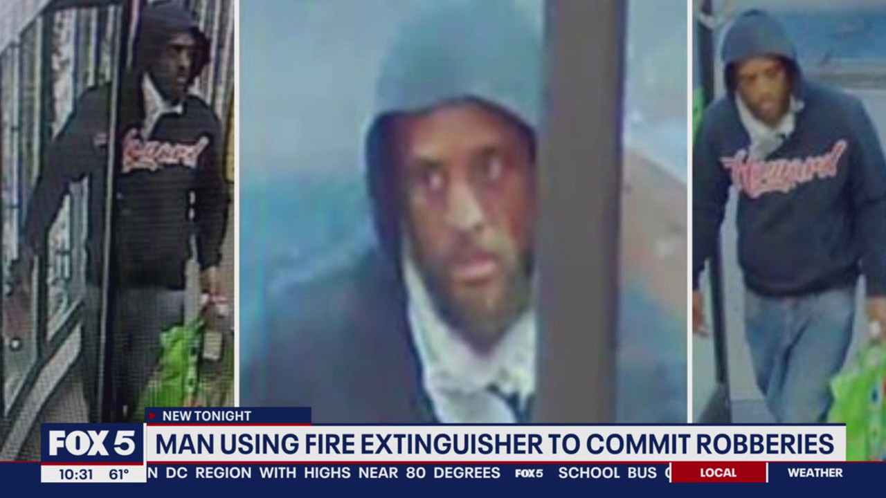 DC police searching for suspect using fire extinguisher to commit ...