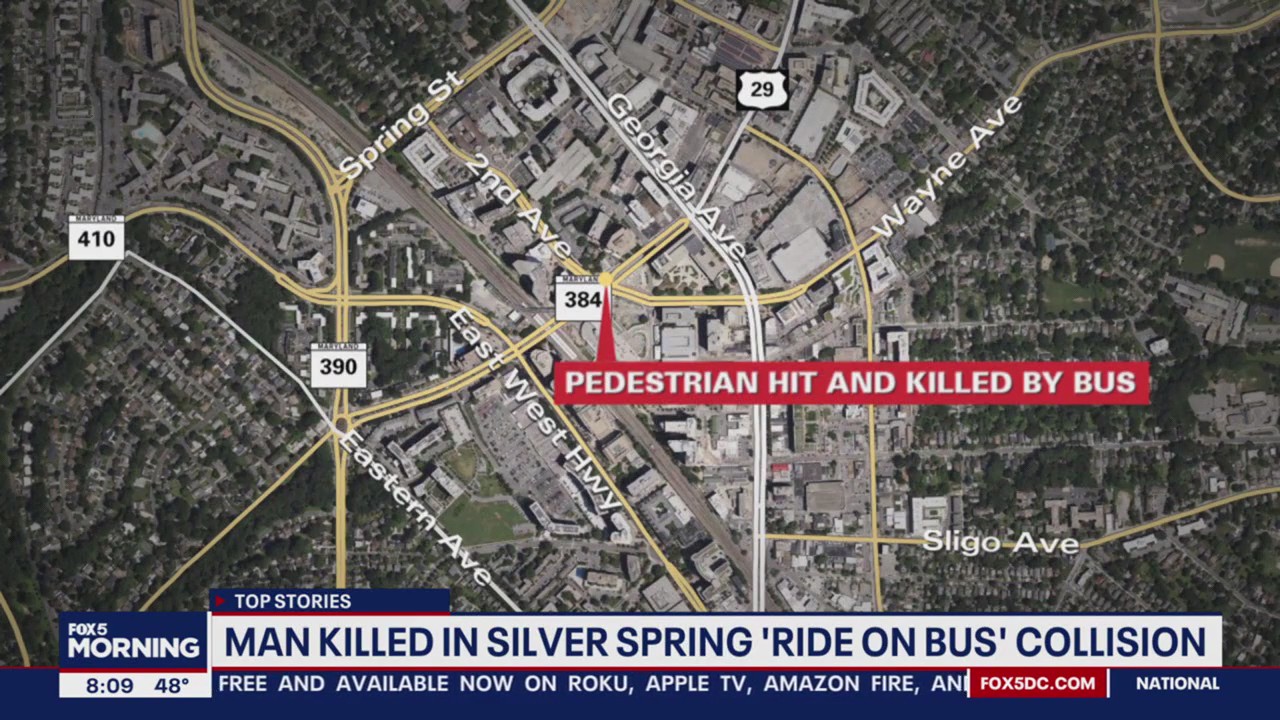 Man killed in crash with 'Ride-On' bus in Silver Spring | FOX 5 DC