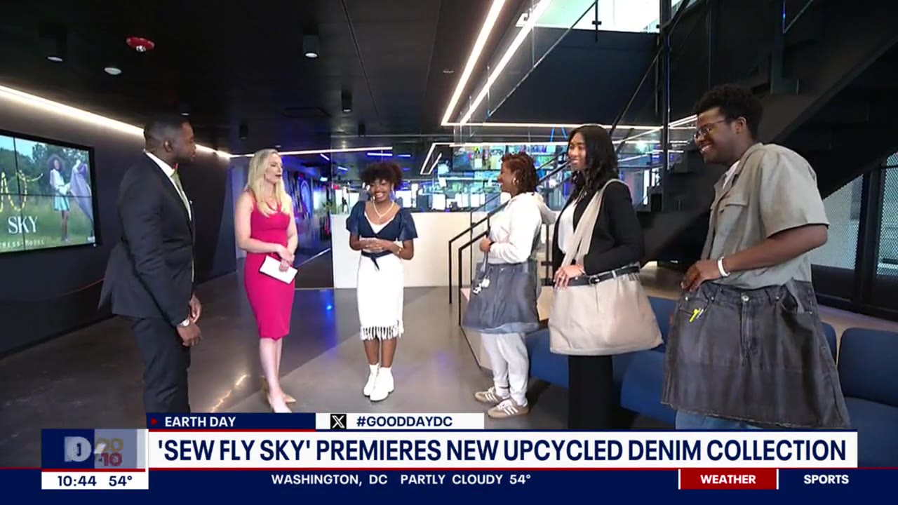 Teen fashionista launches upcycled denim collection