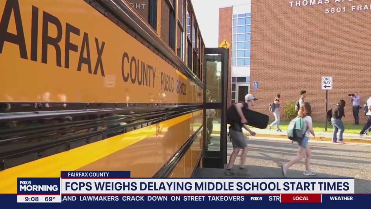 Fairfax County weighs delaying middle school start times | FOX 5 DC