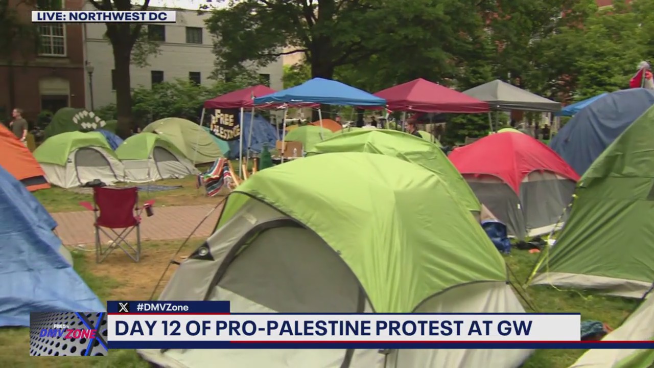 Day 12 of pro-Palestine protest at GWU
