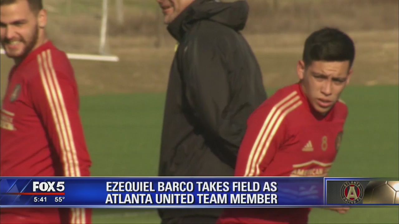 Ezequiel Barco takes field as Atlanta United team member