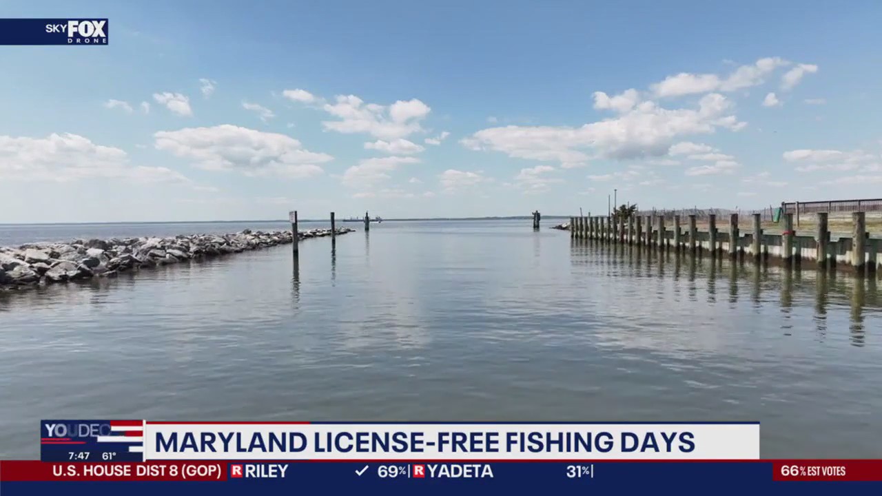 You can fish in Maryland without a license on these 3 days