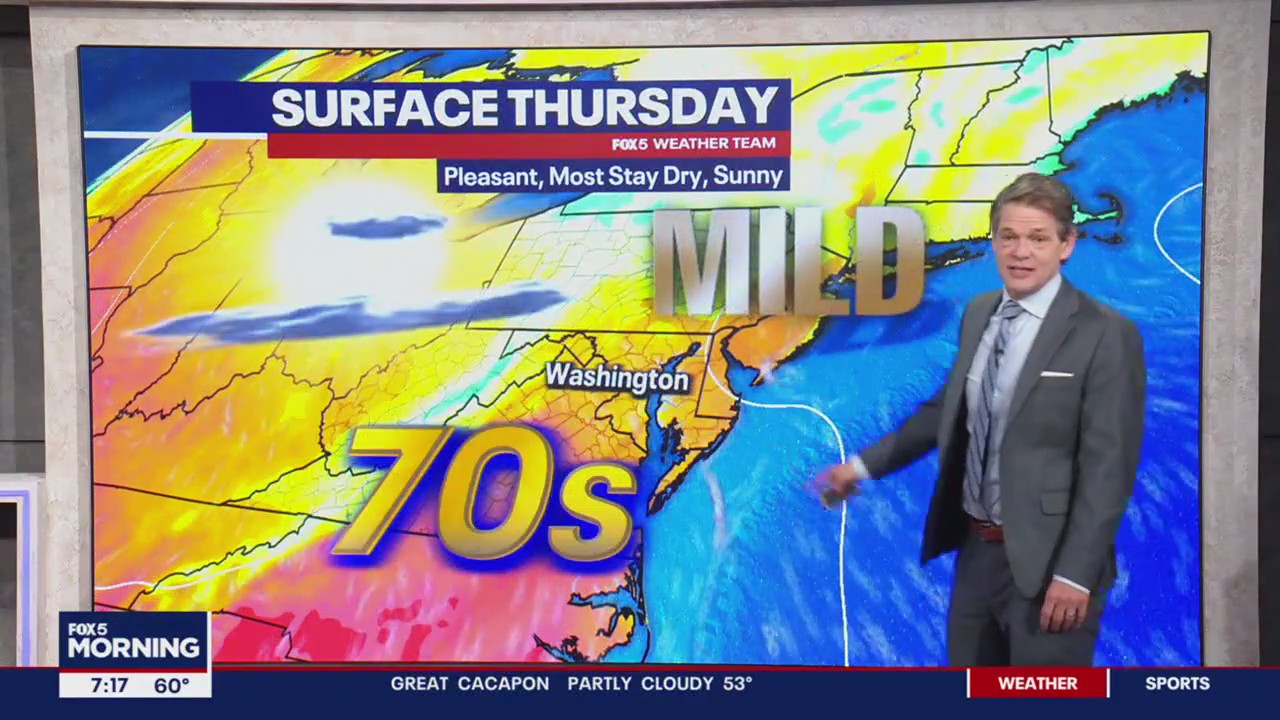 FOX 5 Weather forecast for Thursday, May 30