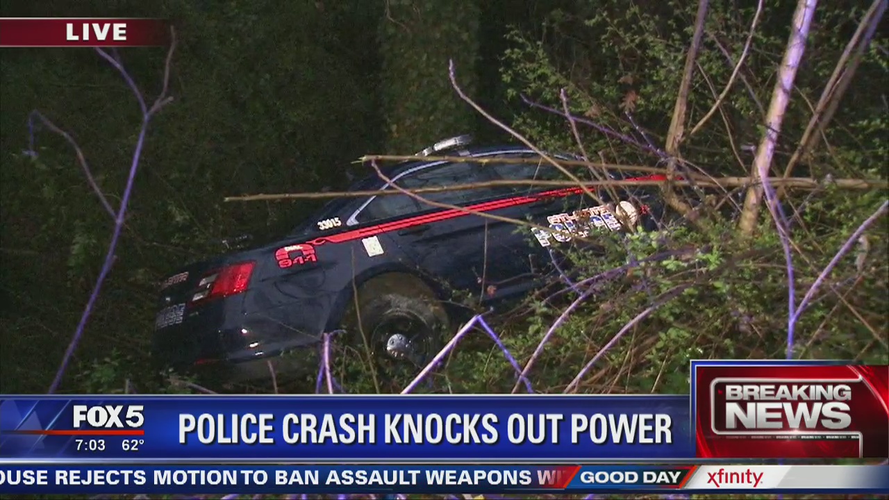 Police crash knocks out power | FOX 5 Atlanta