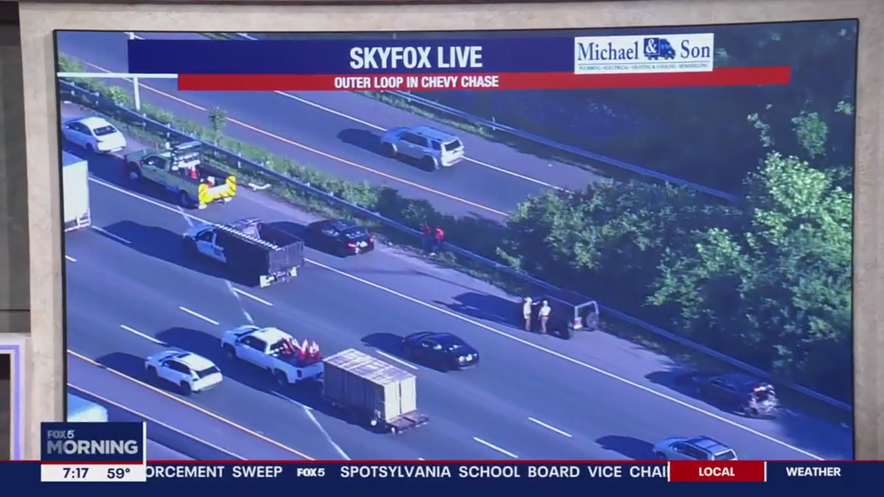 Multi-vehicle crash causes delays on I-495 in Chevy Chase | FOX 5 DC