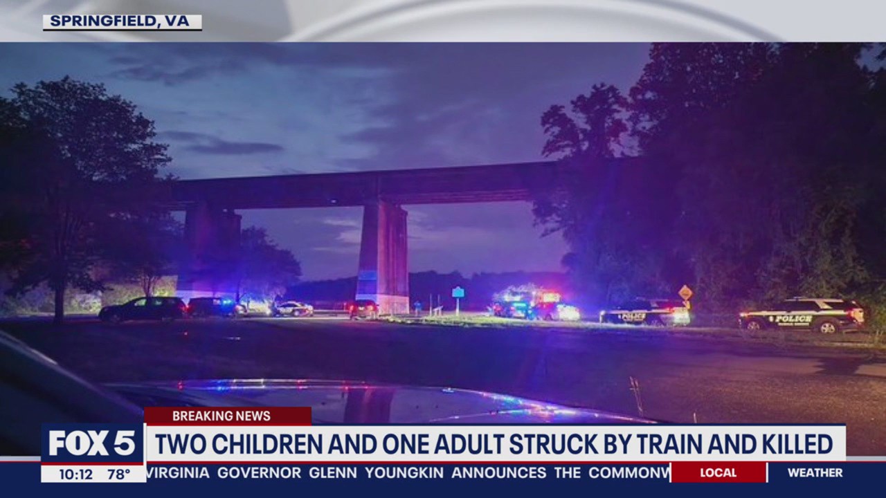2 children, 1 adult struck by train and killed in Springfield, Virginia ...
