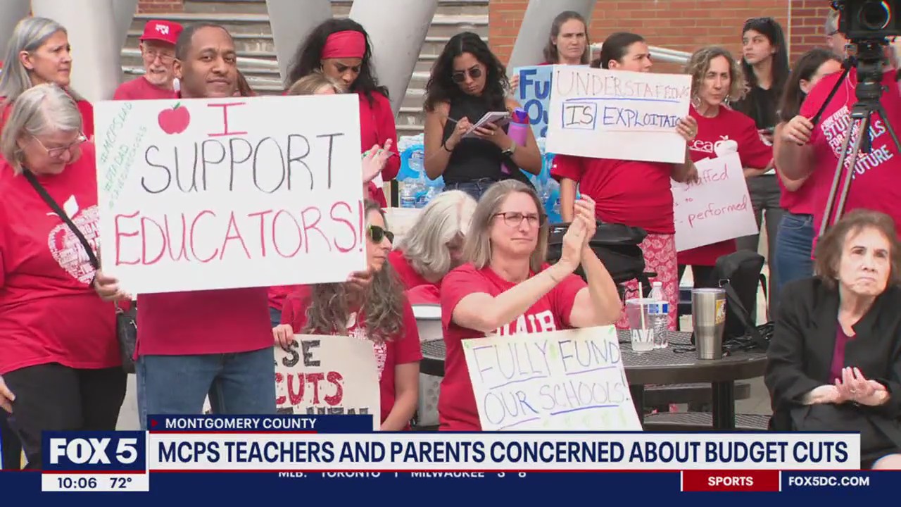 MCPS teacher and parents protest budget cuts | FOX 5 DC