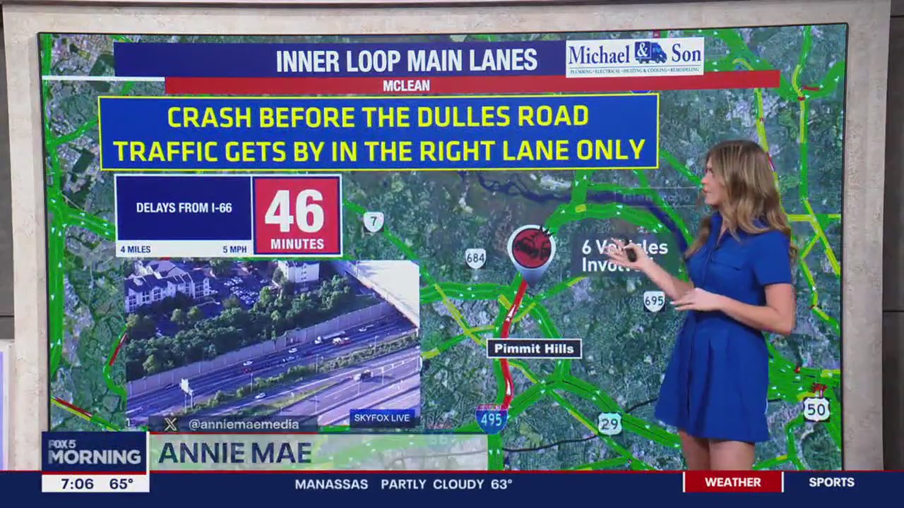 Multi-vehicle crash causes traffic delays in McLean | FOX 5 DC