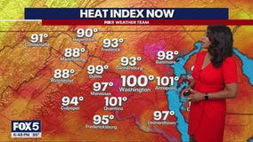 Extreme heat continues into workweek with feels like temps near 100?