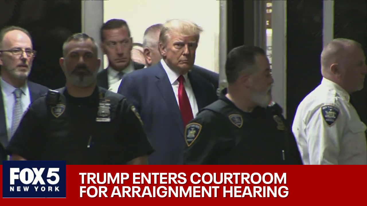 Watch: Trump enters NYC courtroom for arraignment hearing | FOX 5 New York