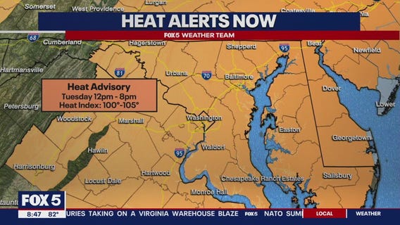 FOX 5 Weather forecast for Tuesday, July 9