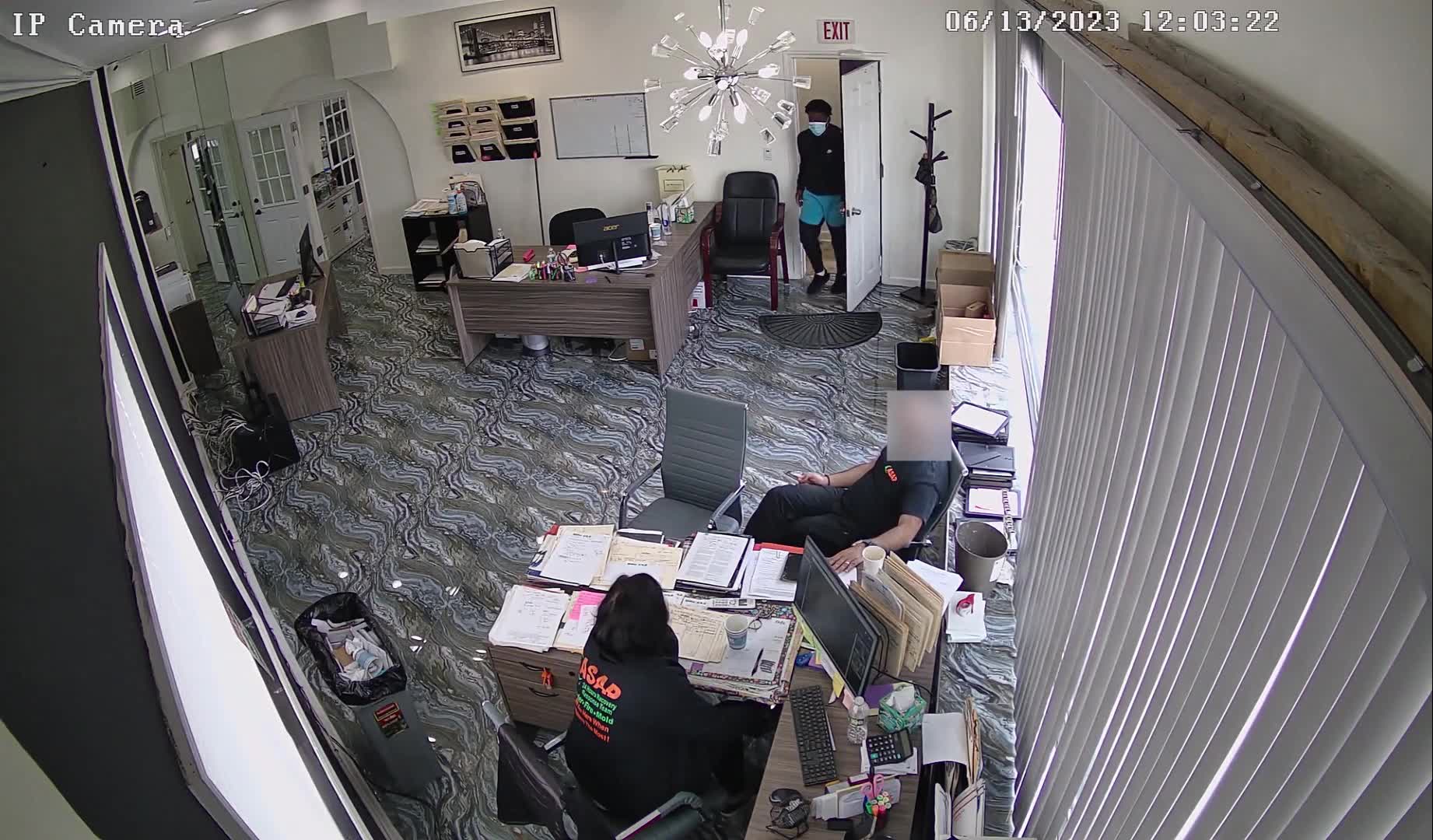 Video shows employees being assaulted by two men