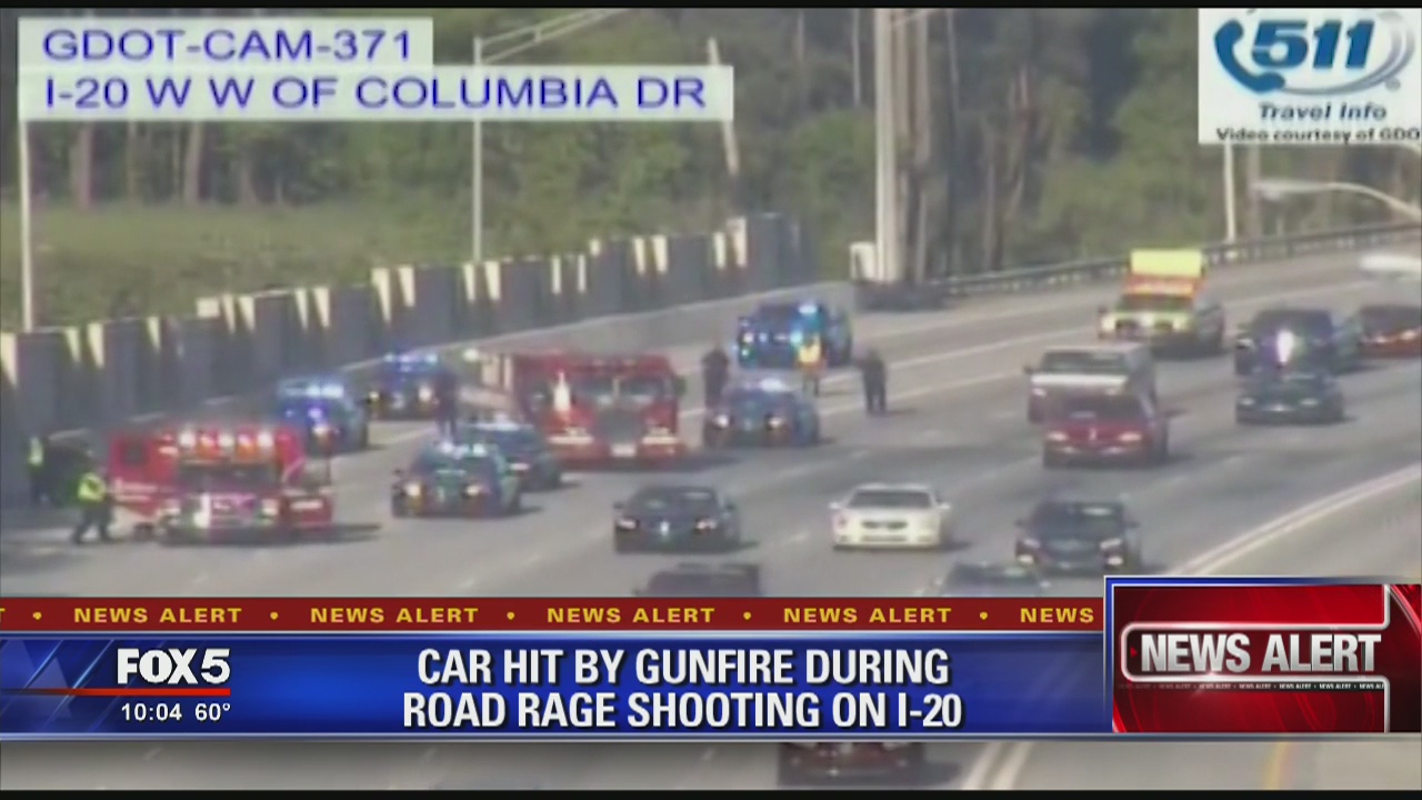 Car hit by gunfire during road rage shooting on I-20 | FOX 5 Atlanta
