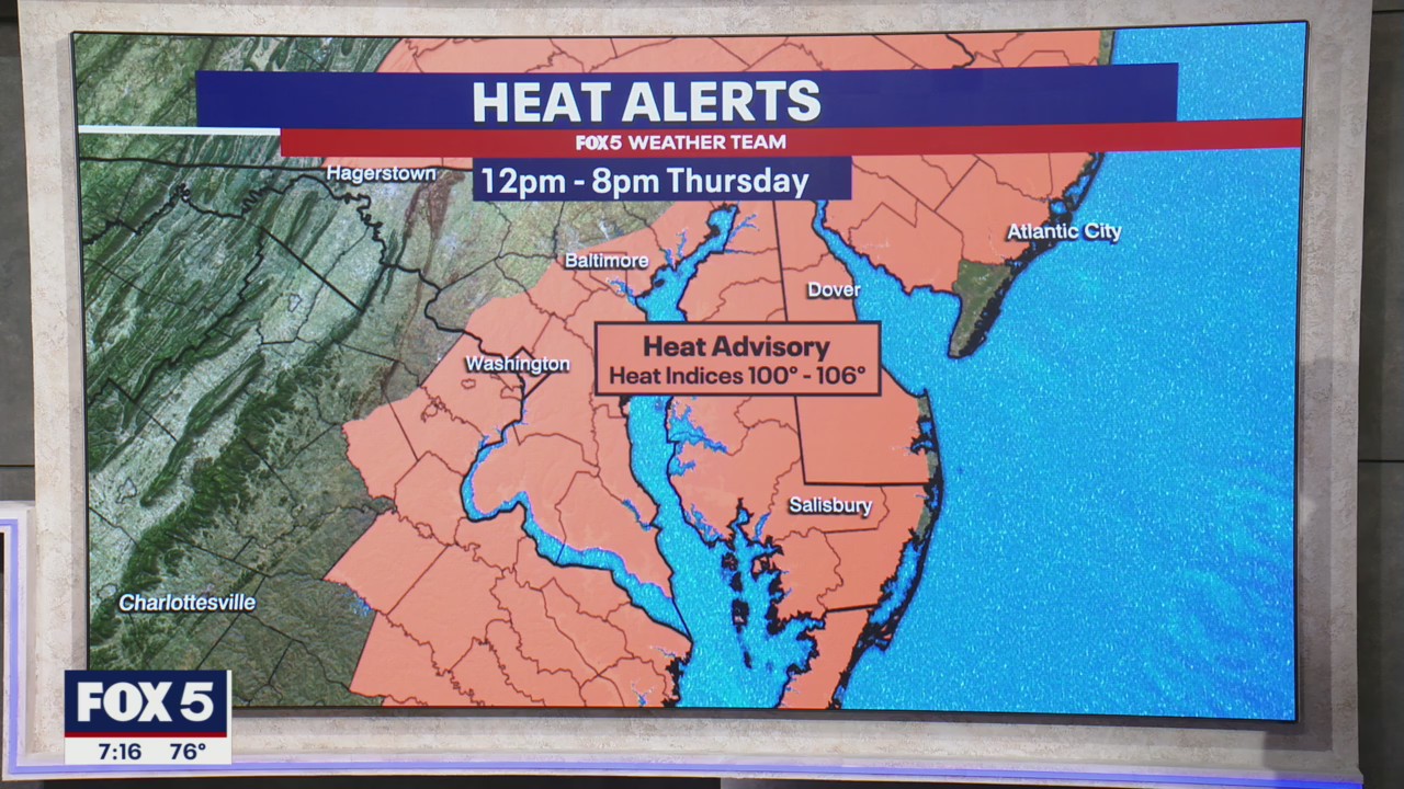 FOX 5 Weather forecast for Thursday, August 1