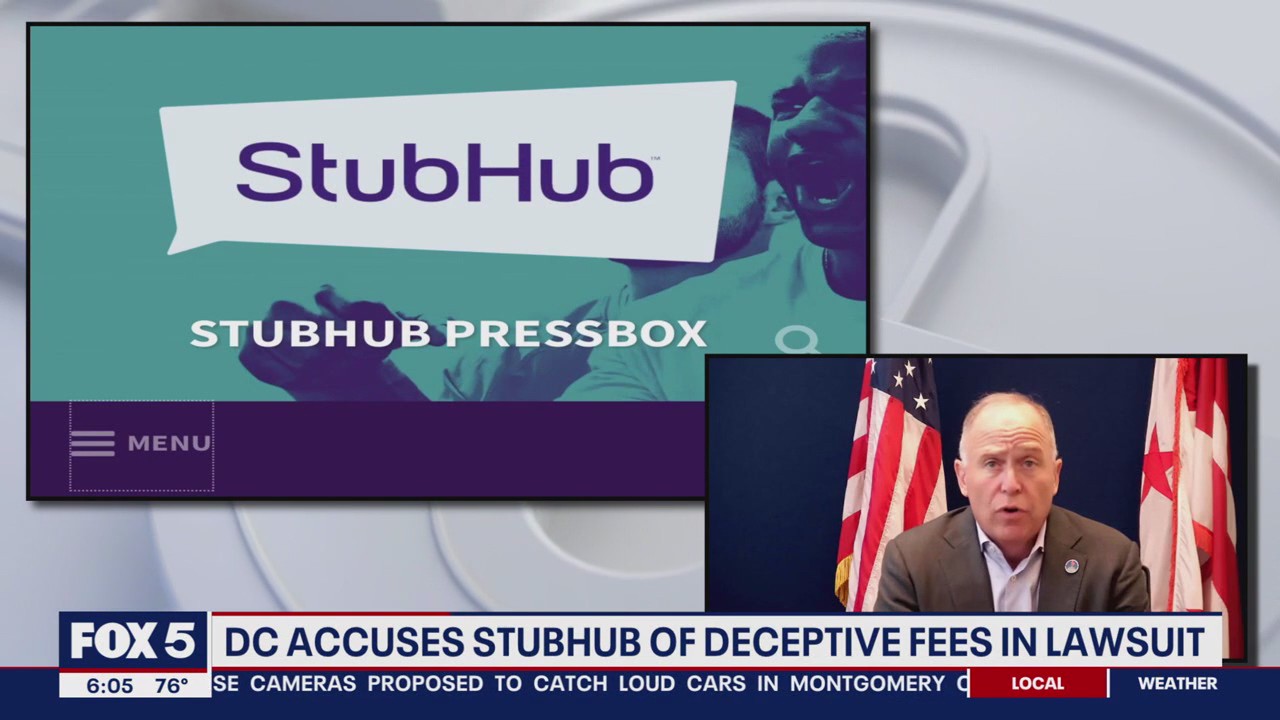 DC accuses StubHub of deceptive fees in lawsuit | FOX 5 DC
