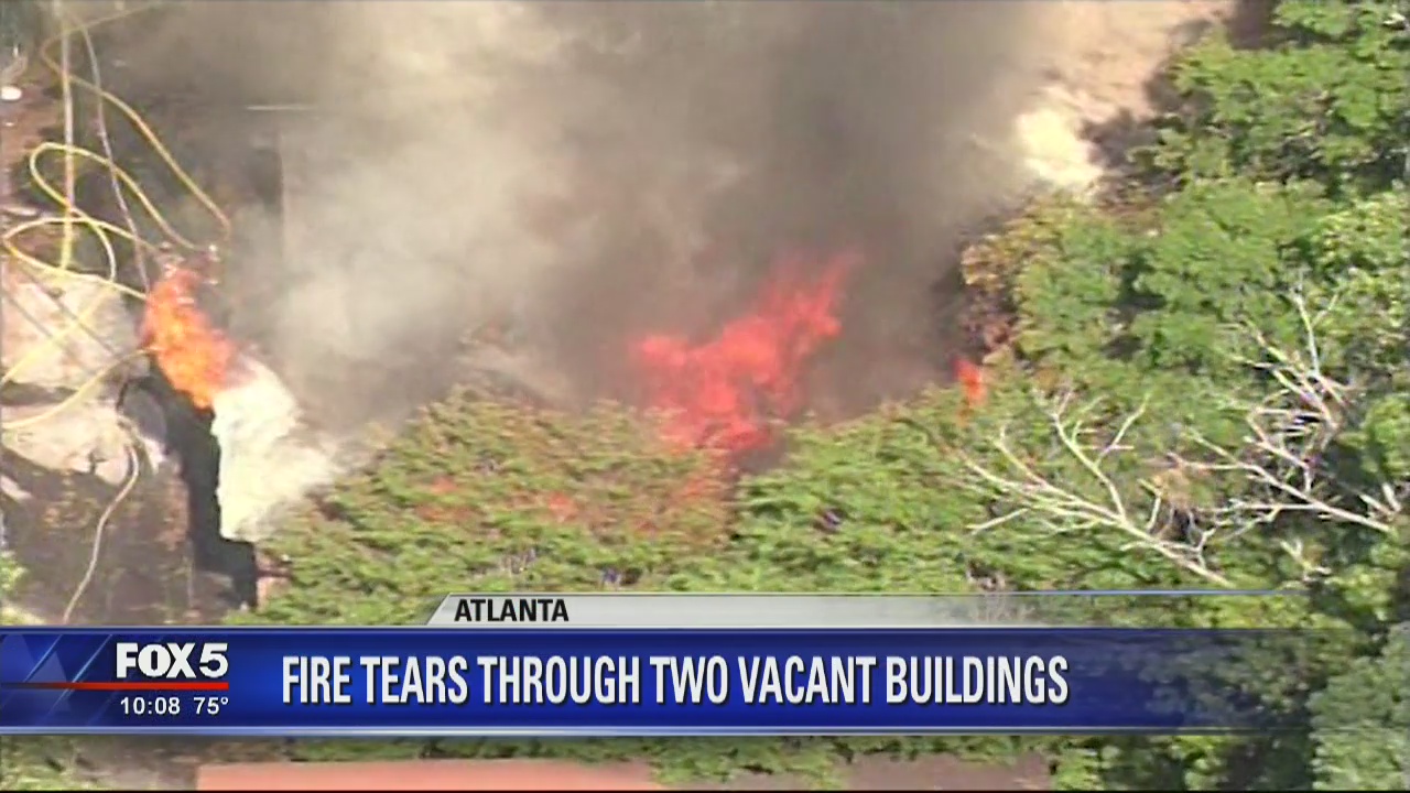Fire tears through two vacant buildings | FOX 5 Atlanta