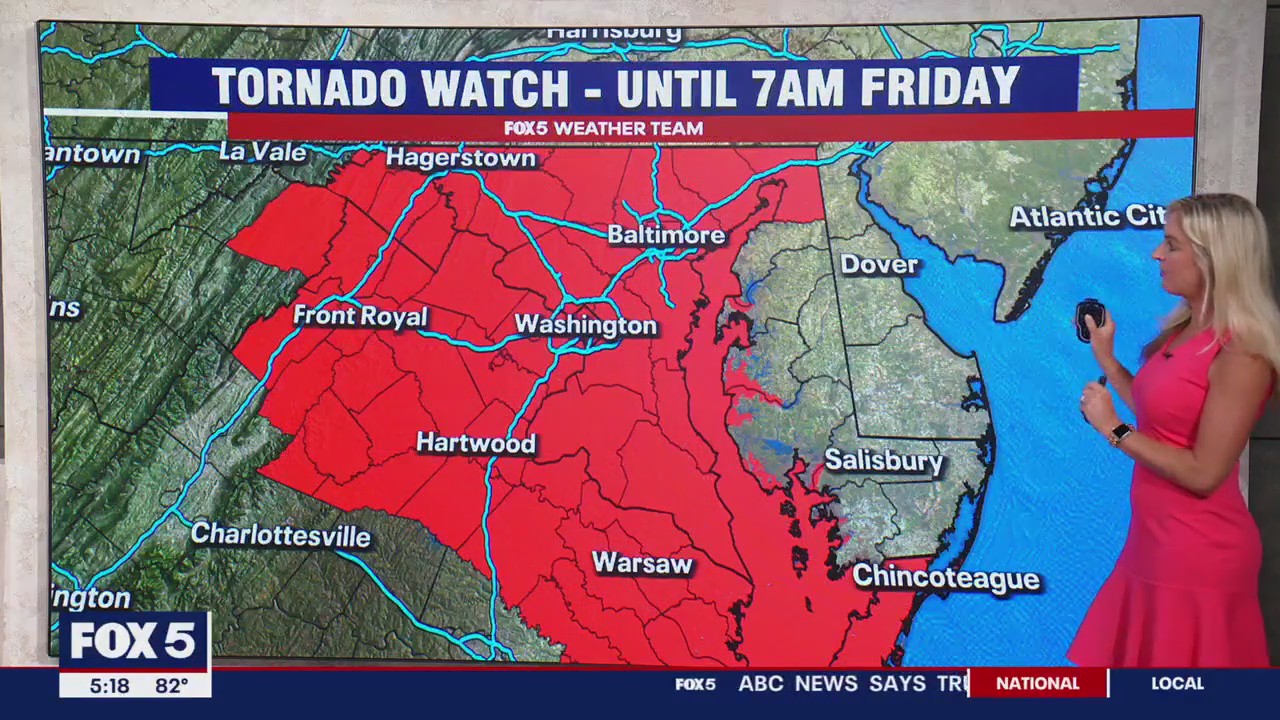 FOX 5 Weather forecast for Friday, August 9