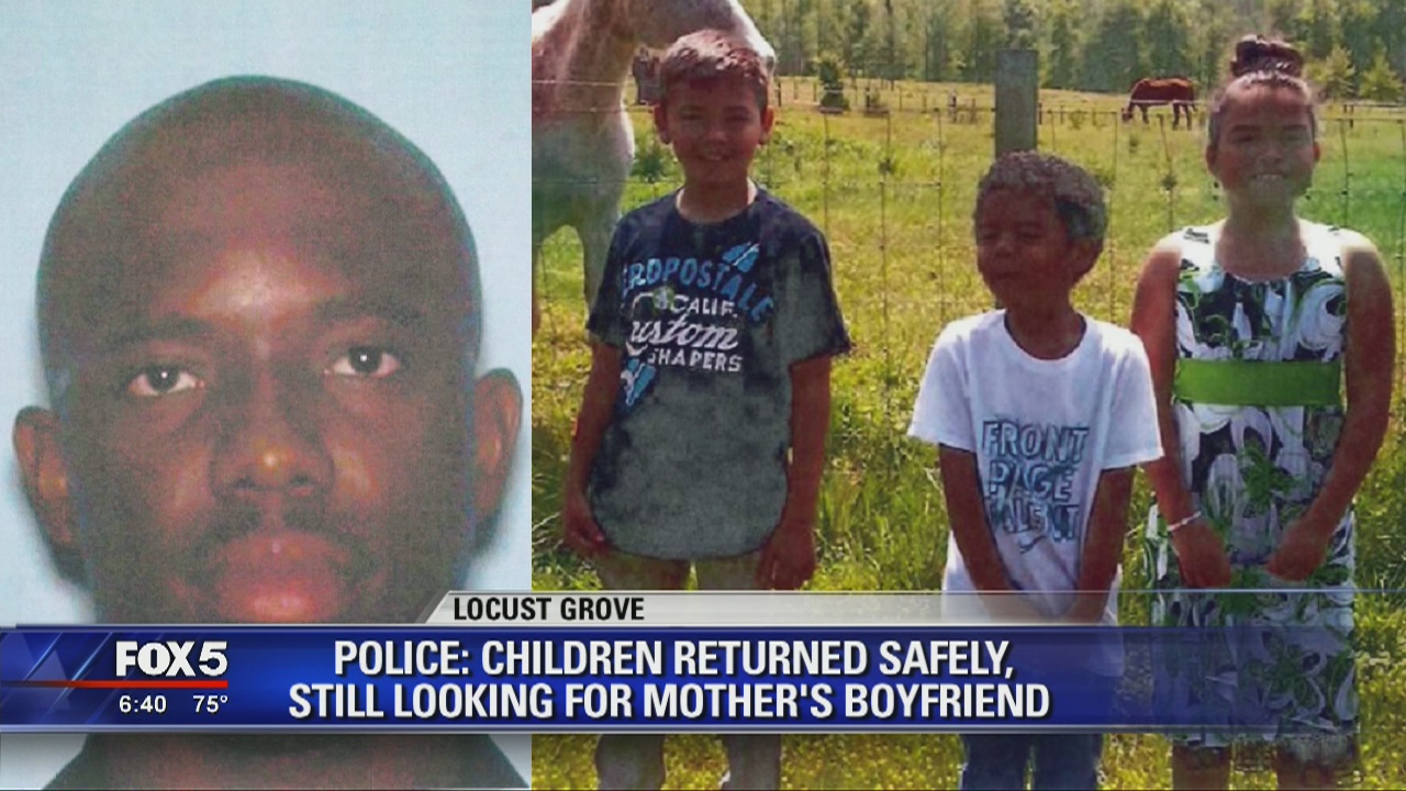Children returned safely; police search for boyfriend