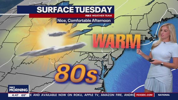 FOX 5 Weather forecast for Tuesday, August 13