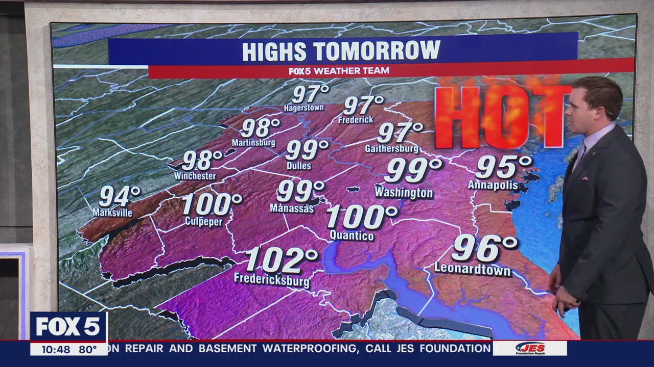 Heat Advisory issued for DC region; record-breaking temps possible