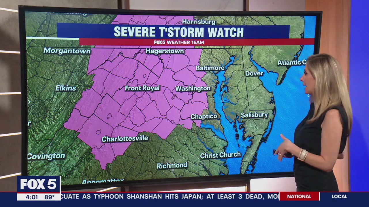 Severe Thunderstorm Warnings issued in D.C. area