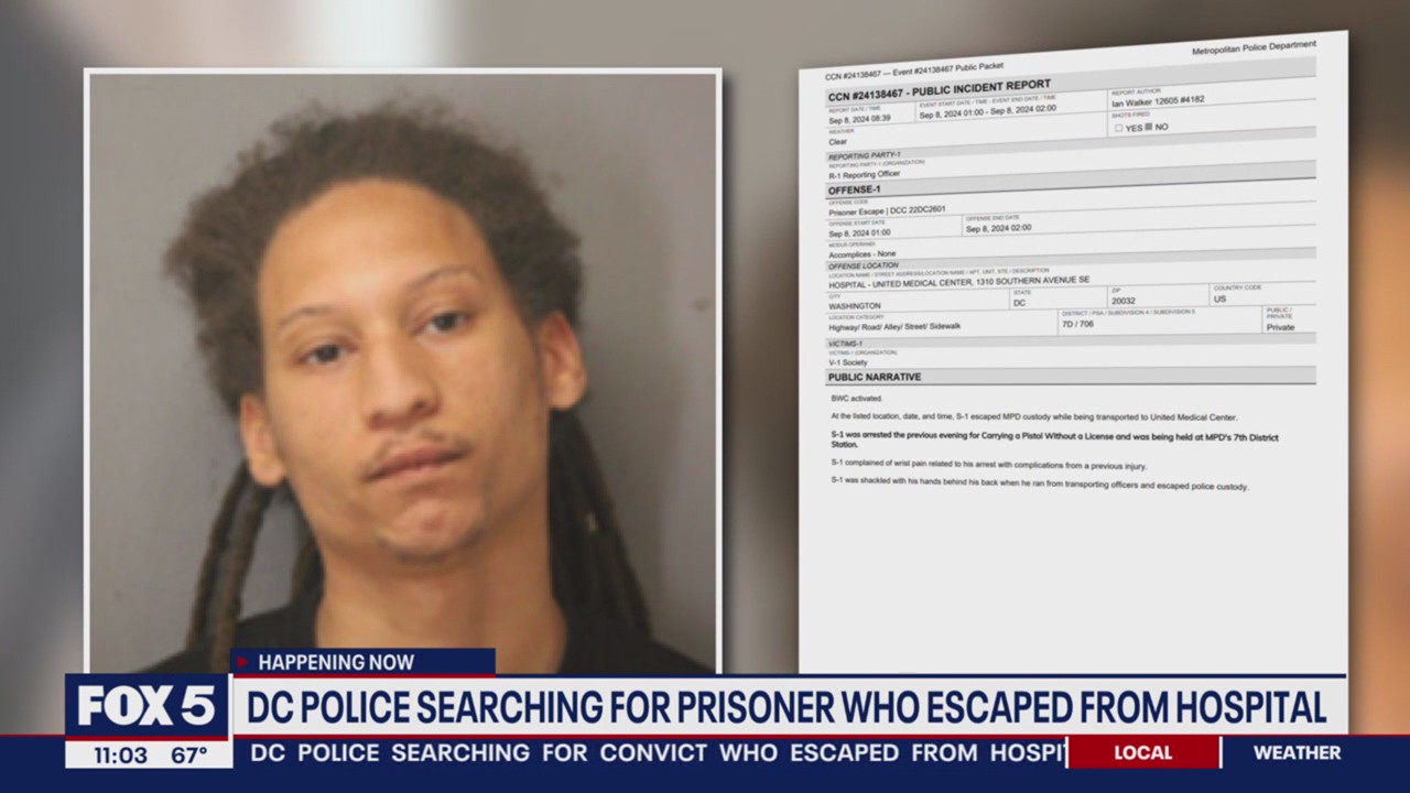 Police continue to search for escaped DC prisoner | FOX 5 DC