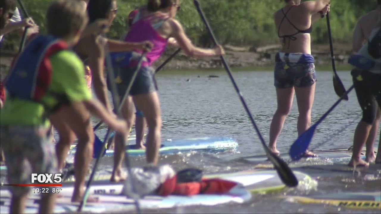 Stand up paddleboard hits the water