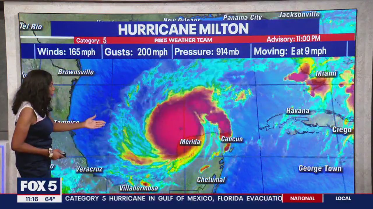 Hurricane Milton approaches Florida as dangerous cat 5 storm