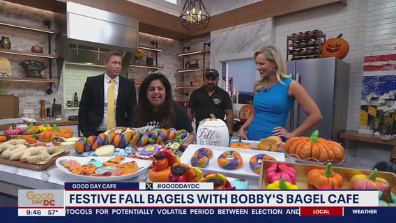 Festive fall bagels with Bobby's Bagel Cafe
