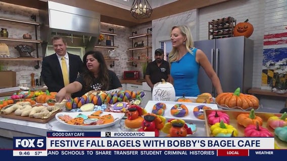 Festive fall bagels with Bobby's Bagel Cafe