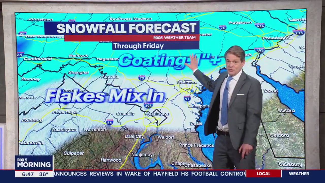 Winter storm warning: Flurries possible in DC