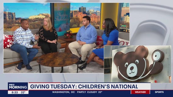 Family talks on Giving Tuesday about Children's National