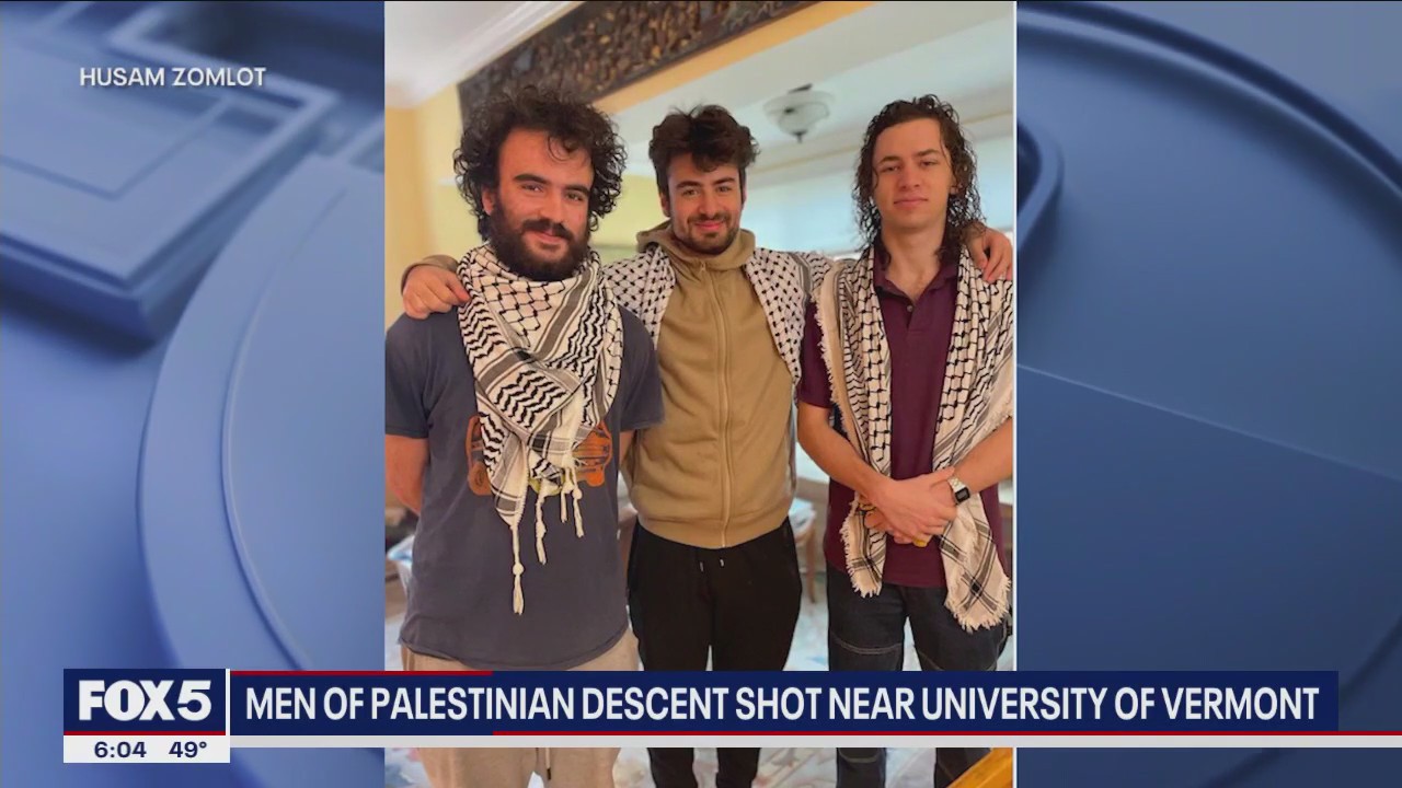 3 Palestinian men shot near a University in Vermont