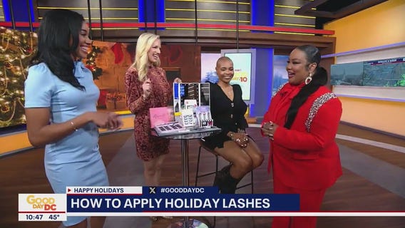 How to apply holiday lashes