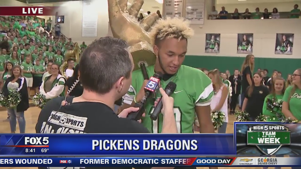 Team of the Week pep rally at Pickens High School